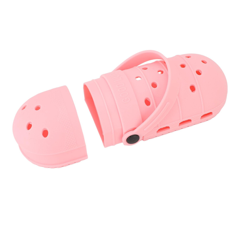 Pink Silicone Makeup Brush Holder With 21 Drying Holes, 2 In 1 Portable Organizer For Travel,