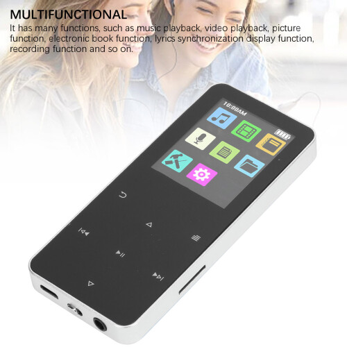 MP3-Player 1,8 Zoll 4 GB Silber HiFi Bluetooth 2