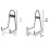 5pcs Decorative Scroll Rack Black Display Stand for-8 inches 4