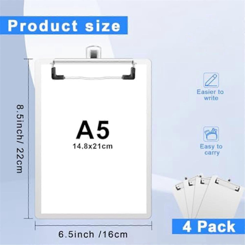 4-Pack Clipboards, A5 Size Clipboards with Pen Holder 2