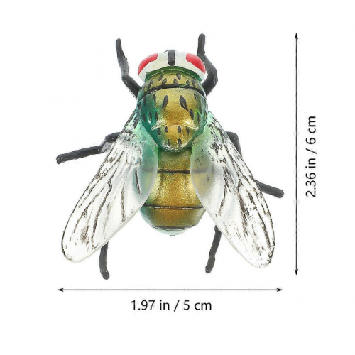 Multi6.00X5.00X2.40CMSimulation Fly Model Plastic Fake Fly Bugs for Decor 2Pcs