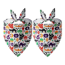 Charming Halloween Dog Bandana, Adjustable Stylish Accessory Crafted From Soft Polyester Material