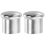 Kit Valvola Miscelatrice Doccia Silver 2.25X2.20X1.90CM 2 Pezzi con Maniglia Rame e Beccuccio Deviatore per Vasca 2