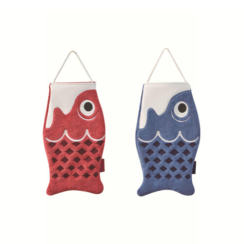 Soft and Practical Kitchen Towel with Hanging Loop Designed-Red 1