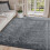Faux Fluffys Plushes Floor Carpets Rectangles Soft-Sky Blue 3