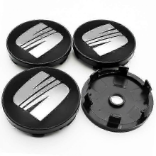 60MM black silver4pcs 56mm 60mm Car Wheel Center Hub Cap Rim Cover Emblem Stickers Accessories For Seat Ibiza 6j 6l Fr Ateca Altea Xl Leon 2 Leon