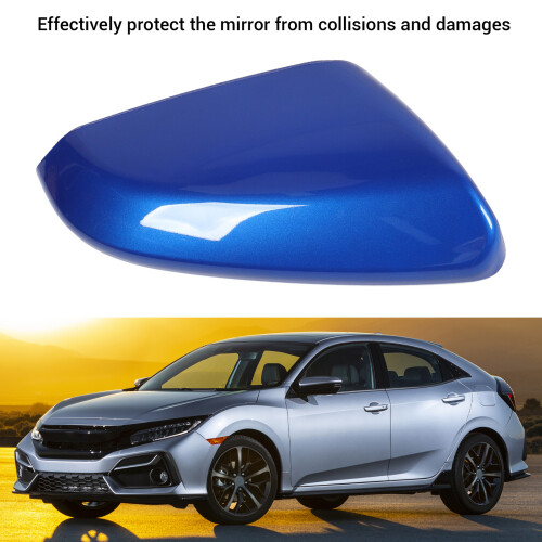 Blue ABS Rearview Mirror Cap for Civic 2016-2021, Right Side 2