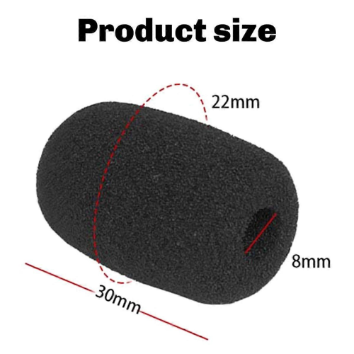 100PCS Foam Microphone Windscreen,Mini Size Lapel Headset Mic Foam Covers for Headset Microphone 30 1