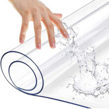 Clear Table Protector Waterproof NonSlip Vinyl Mat for Hardwood Floors and Carpets, 3x8ft 1.5mm
