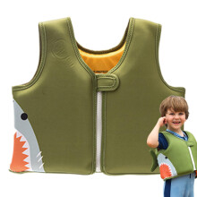 Baby Life Jacket Double Layer 30mm Filling Sponge for 2050 lbs Baby Pool Swimming Green