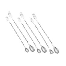 Set of 6 Stainless Steel Bar Spoons for Cocktails Stirring