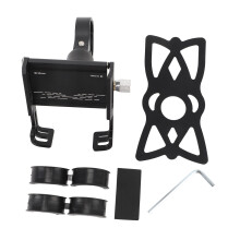 Adjustable Bicycle Phone Holder With One Handed Operation, No Block Camera Universal Smartphone Mount Featuring Shock Absorbing Technology For Motorcy