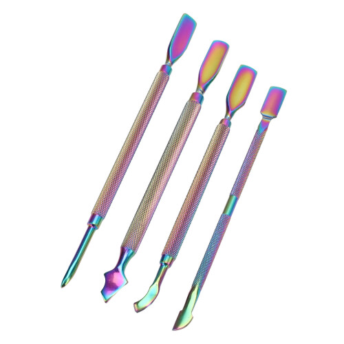 4-teiliges doppelseitiges Nagelhaut-Schieber-Set