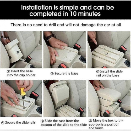 Car Armrest Box For Renault Captur (Kaptur) 2013-2017, Center Console Arm Rest Extender, Elbow Storage 2