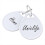 1,5 inch stevige plastic sleutelhangers, rond, wit, met blanco afbeelding 1