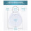1,5 inch stevige plastic sleutelhangers, rond, wit, met blanco afbeelding 3