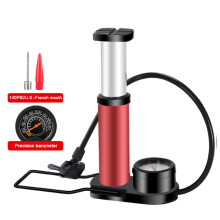 Pompe à pied pour vélo, pompe à pneu en alliage d'aluminium, durable et stable pour une utilisation polyvalente, portable et légère avec