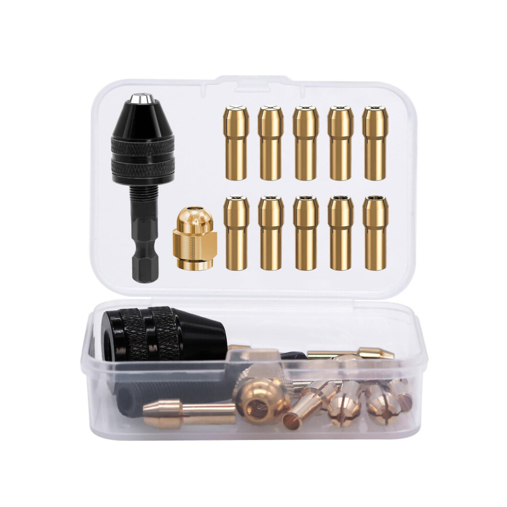 M8 Silver Nut + Brass Collet (4Mm Shank Diameter) + Imperial Collet Set 4 5008878037642