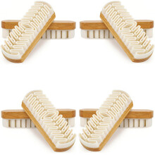Suede Cleaning Brush and Eraser Set with Wooden Handle for Deep Clean Shoes Bags Jackets 8pcs