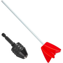 Metal paint mixer, putty powder mixing rod, plastic cement paint mixing rod, electric mixing and dusting rod, mixing rod + chuck