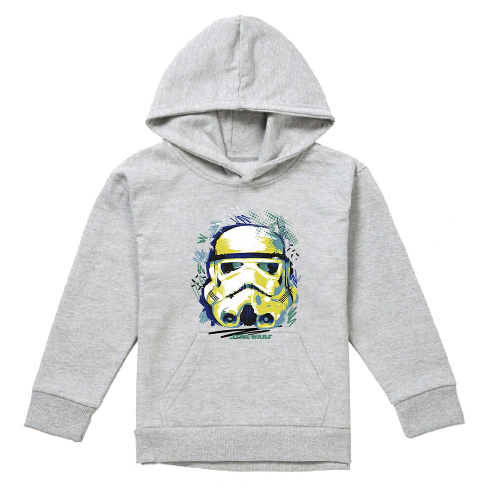 Star Wars (9-11 Years, Athletic Heather) Childrens/Kids Hoodie Multicoloured