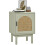 Homcom (Green) HOMCOM Boho Bedside Table with Rattan Door and Adjustable Shelf 10