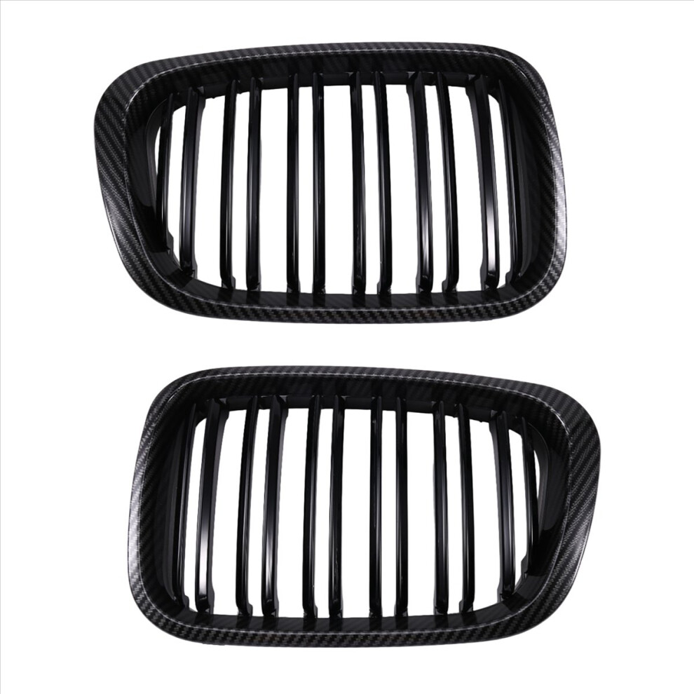 Fits For E46 1998-2001 4D 325I 328I 330I Carbon Fiber Car Front Kidney 4853907546326