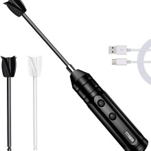 Brushless impact lithium-ion electric drill, cordless hand drill + drip glue mixer, paint and resin mixer, paddle mixer + 1 black and 1 white rod
