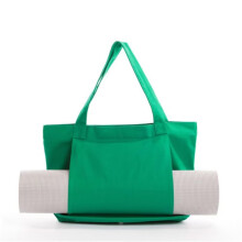Yoga mat bag, large capacity, portable yoga mat bag, bag for office, workout, travel, beach, big shoulder bag green