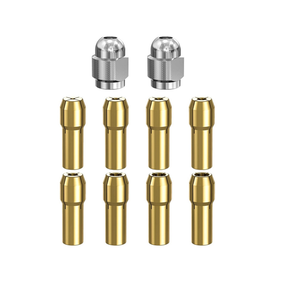M8 Silver Nut + Brass Collet (4Mm Shank Diameter) + Imperial Collet Set Two 5008878036997