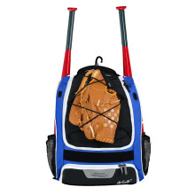 Baseball backpack for bat, glove, helmet, shoe (34x22x45cm) blue