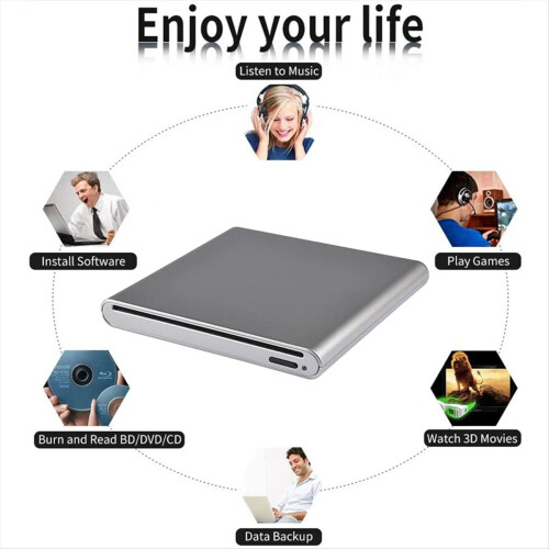 High-Speed Data Transfer 3.0 Suction External Optical Drive BD Burner 2