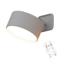 Rechargeable Magnetic LED Wall Light 360 Rotation Touch Remote Control Cabinet Spotlight for Home & Office White
