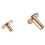 10x Arc Solid Brass Button Stud Screw Nail Screw back Leather Rivet Belt 8mm 4