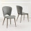 (Grey, 2 x Chairs) Alto Leather Dining Chair 1