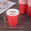 20 Paper Cups (9oz) - Plain Solid Colours Birthday Party Tableware Catering(Red) 6