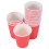 20 Paper Cups (9oz) - Plain Solid Colours Birthday Party Tableware Catering(Red) 7