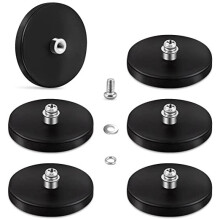 M4/M6 Standard Rubber-Coated Magnet Car Light Fixture Magnetic Rubber-Coated Suction Cup Magnet Base 6PCS M4