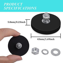 Glue-coated magnet, magnet holder, glue-coated magnet, magnet suction cup, glue-coated disk, D43 M6*15 external stud.