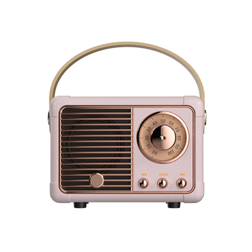 Retro Bluetooth Speaker Hm11 Classical Retro Music Player Sound Stereo Portable Mini Travel Music Player Pink 6133020225383