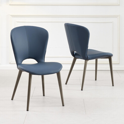 (Grey, 8 x Chairs) Alto Leather Dining Chair