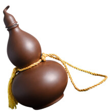 Gourd Wine Jar with Metal Lid for Home Brewing and Decorative Display Craftsmanship