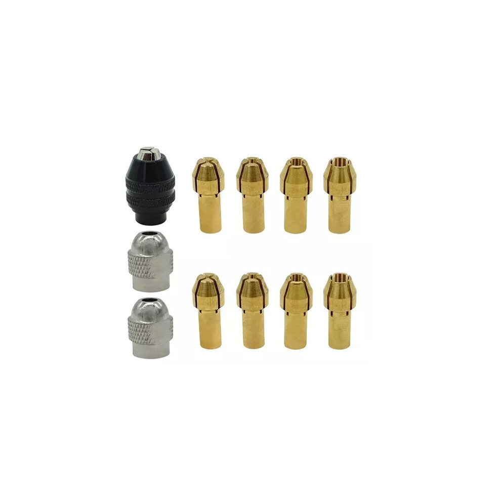 M8 Silver Nut + Brass Collet (4Mm Shank Diameter) + Imperial Collet 11Pcs 5008878037017