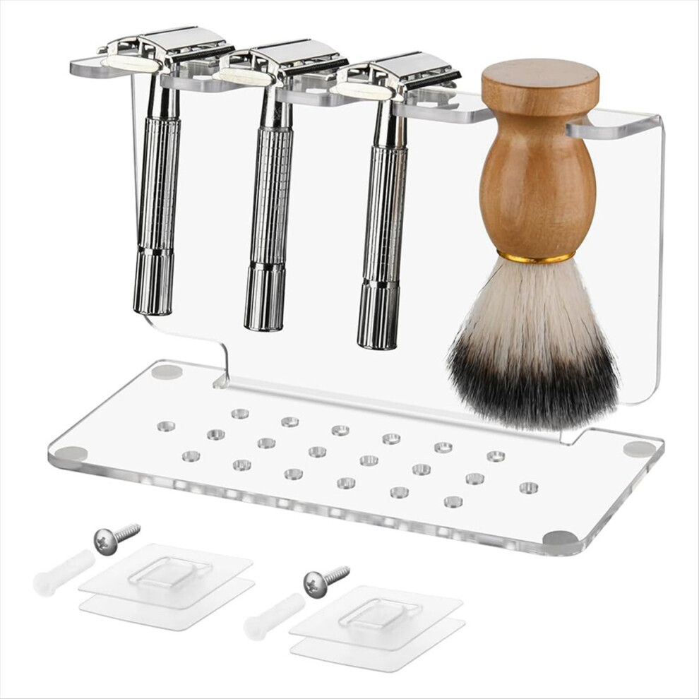 Torribaly Acrylic And Brush Stand, Clear, Space-Saving Design, Compatible With M
