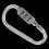 with combination padlock 3 digits numbers padlock carabiners silver 7