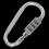with combination padlock 3 digits numbers padlock carabiners silver 6