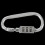 with combination padlock 3 digits numbers padlock carabiners silver 5