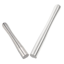 2pcs Stainless Steel Cocktail Muddler Hammer Bartender Ice Crusher Tool for Bar and Home Drinks