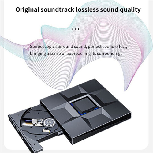 External CD and DVD Player Game Burner DVD External USB 3.0 Type C CD Writer Reader for PC Laptop Desktop 2