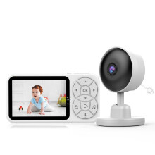 Nieuwe 3,5 Inch RGB Nachtlamp Babyfoon met Nachtzicht, Temperatuurdetectie, Spraakintercom, Baby-Nanny Beveiligingscamera